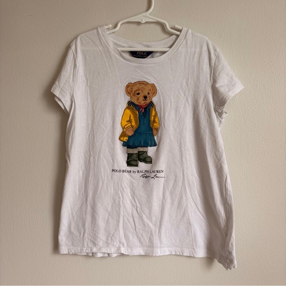 Polo Ralph Lauren Other - Ralph Lauren Kids White Polo Bear T-Shirt Size XL 16